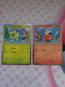 Sprigatito SVP 191 SV:& Fuecoco 192 Scarlet & Violet Promo Cards Holo - Image 1