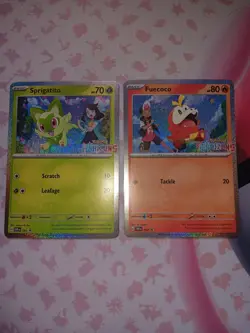 Sprigatito SVP 191 SV:& Fuecoco 192 Scarlet & Violet Promo Cards Holo - Image 2