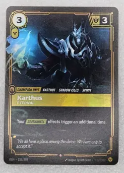Foil ! Riftbound Karthus Card Origins 236/298 English League Of Legends - Image 1