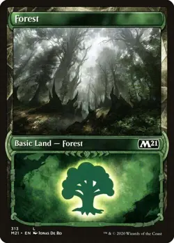 Magic The Gathering MTG FOREST SHOWCASE Core Set 2021 NM - Image 1