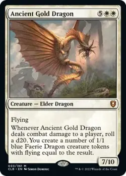 MTG Ancient Gold Dragon - 3 / English / Near Mint - Image 1