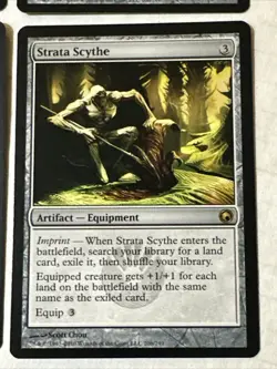 Strata Scythe X4 Scars Of Mirrodin Ex+ /NM Cond See Pic Front Back - Image 2