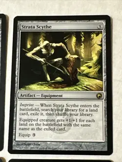Strata Scythe X4 Scars Of Mirrodin Ex+ /NM Cond See Pic Front Back - Image 4