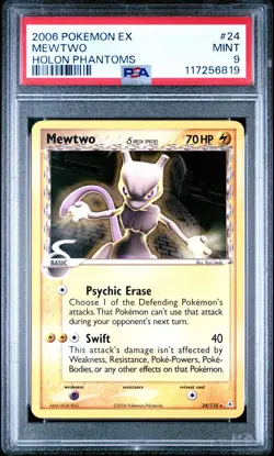 2006 POKEMON EX HOLON PHANTOMS MEWTWO #24 PSA 9 MINT #117256819 - Image 1