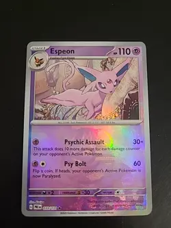 Espeon 033/131 Pokemon TCG S&V Prismatic Evolutions Masterball Reverse Holo NM - Image 1