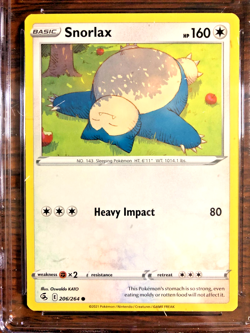 Snorlax Regular Common #206 - CGC MINT 9 - 2021 SWSH Fusion Strike - Pokemon TCG - Image 2