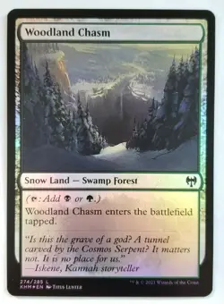MTG Kaldheim WOODLAND CHASM 274/285 Land FOIL M/NM - Image 1