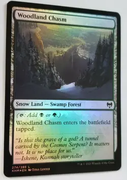 MTG Kaldheim WOODLAND CHASM 274/285 Land FOIL M/NM - Image 2