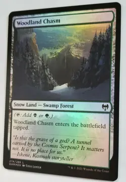 MTG Kaldheim WOODLAND CHASM 274/285 Land FOIL M/NM - Image 3