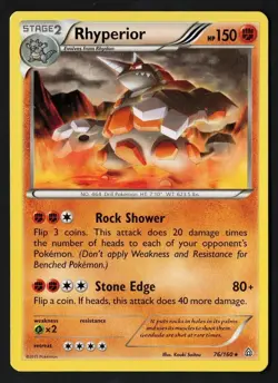 Rhyperior 76/160 XY Primal Clash 2015 - Pokemon TCG - Image 1