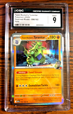 Team Rocket's Tyranitar Holo Rare #096 - CGC MINT 9 - Destined Rivals - Pokemon - Image 1