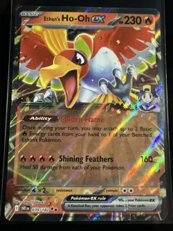 Pokemon TCG: Destined Rivals: 39/182: Ethan's Ho-Oh EX Double Rare (NM) - Image 1