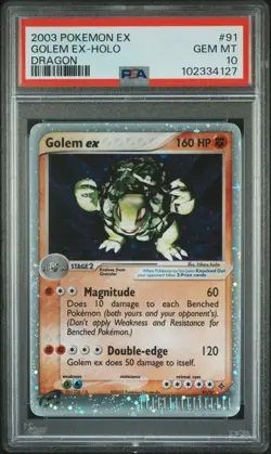 2003 Pokemon EX Dragon Golem ex Holo Rare #91/97 PSA 10 - Image 1
