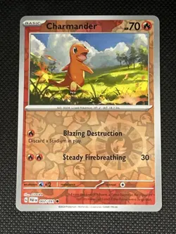Charmander 007/091 Pokemon Sv: Paldean Fates Reverse Holo - Image 1