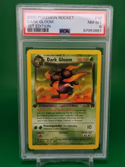 Dark Gloom 1st Edition PSA 8 NM-MT 2000 Pokemon Team Rocket 36/82 Uncommon - Image 1