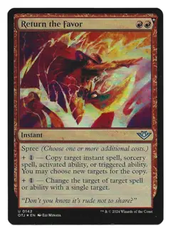 Magic: The Gathering - Return the Favor, (OTJ), #142 Uncommon NM Foil - Image 1