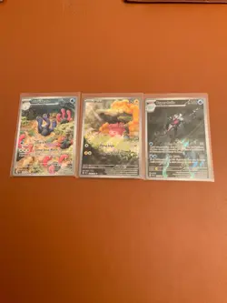 cartes Pokemon Lot de 3 cartes AR FULL ART EV4.5 EN FRANCAIS - Image 1