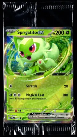 Pokemon TCG Sprigatito ex SVP 087 2024 Scarlet & Violet Sealed Black Star Promo - Image 1
