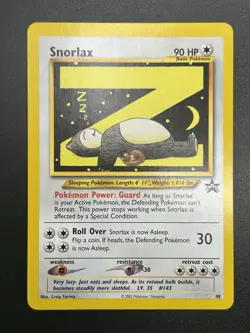 SNORLAX Pokemon Card - WOTC - Black Star Promo - #49 - NM (B) - Image 2