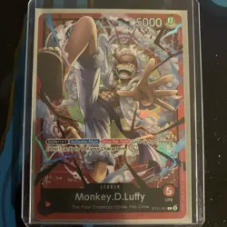 ST21-001 Monkey.D.Luffy : Leader Foil English One Piece TCG Card : ST21: Starter - Image 1