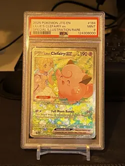 Pokemon TCG Journey Together Lillie's Clefairy EX Card 184/159 Sir PSA 9 - Image 1