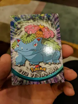 Topps Series 1 1999 TV Animation Ed VENUSAUR #03 Pokemon Character Card - Image 1