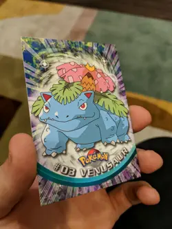 Topps Series 1 1999 TV Animation Ed VENUSAUR #03 Pokemon Character Card - Image 3