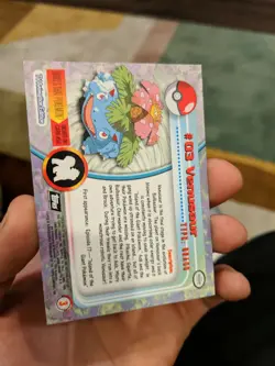 Topps Series 1 1999 TV Animation Ed VENUSAUR #03 Pokemon Character Card - Image 4