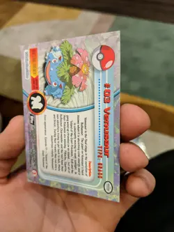 Topps Series 1 1999 TV Animation Ed VENUSAUR #03 Pokemon Character Card - Image 5