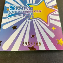 WES Senpai Goddess Haven #5 SLR Serial Number Card #296/388! - Goddess Story DMG - Image 2