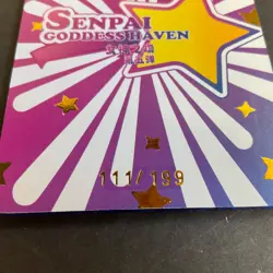 WES - Senpai Goddess Haven #5 - ETR Serial Number Card #111/199! Goddess Story - Image 2