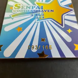 WES - Senpai Goddess Haven #5 - SEXR Serial Number Card #093/166! Goddess Story - Image 2