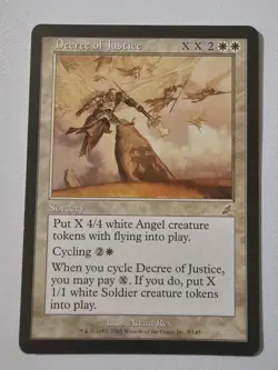 Decree Of Justice Scourge NM Condition See Front/back Pics RARE FIND - Image 1