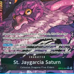 St. Jaygarcia Saturn (83) Rare Alt Art OP-13 One Piece Card Game - Image 2