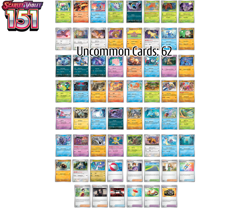 Pokemon Scarlet & Violet 151 Complete Common, Uncommon & Rare 153 Card Set - Image 3