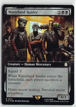 Magic the Gathering Fallout Surge Foil Extended Art Rare 911 MP Wasteland Raider - Image 1