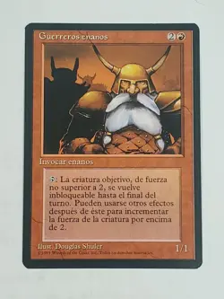 MTG Dwarven Warriors (Spanish 4th Edition (BB)/Red/C) - BGM - Image 1
