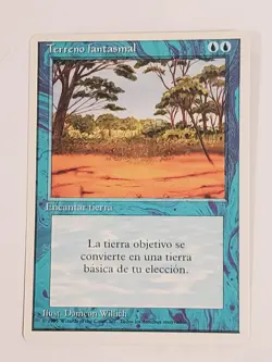 MTG Phantasmal Terrain (Spanish 4th Edition (WB)/Blue/C) - BGM - Image 1