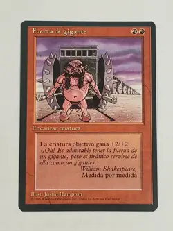 MTG Giant Strength (Spanish 4th Edition (BB)/Red/C) - BGM - Image 1