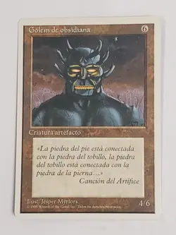 MTG Obsianus Golem (Spanish 4th Edition (WB)/Artifact/U) - BGM - Image 1