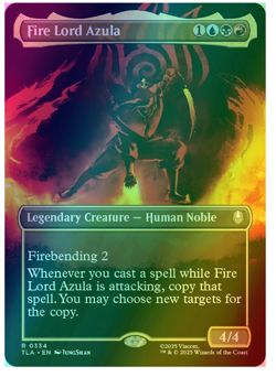 Fire Lord Azula (0334) - Foil - Borderless Avatar MTG - Image 1