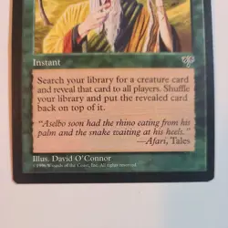 MTG Mirage Worldly Tutor NM Vintage Rare Green Instant - Image 5
