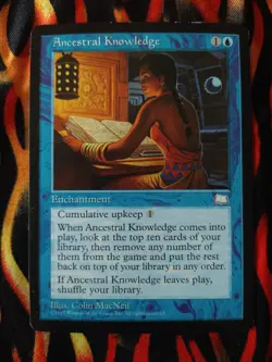 Ancestral Knowledge- Weatherlight- Blue- MTG Magic the Gathering- Single Card - Image 1