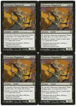 MTG Phyrexian Plaguelord Duel Decks: Phyrexia vs. the Coalition Rare LP Playset - Image 1