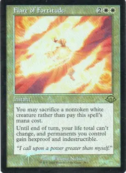 MTG: Modern Horizons 3: Foil Retro Frame Flare of Fortitude: LP Condition - Image 1