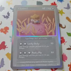 Pokepu Season 1, 1st ed. holo Chahnsii (Chansey) Pokemon Fan Art card - Image 1