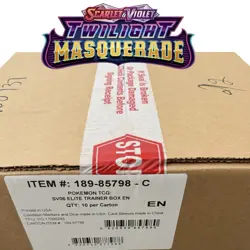 Pokemon Scarlet & Violet Twilight Masquerade Elite Trainer Box Case (10x ETBs) - Image 1