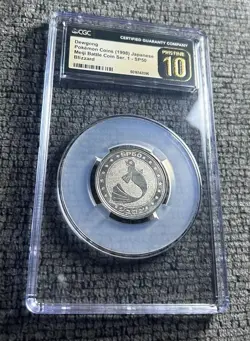 Dewgong Pokemon Coins (1998) Japanese Meiji Battle Coin Ser. 1 - SP50 Blizzard - Image 2