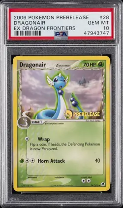 2006 POKEMON EX DRAGON FRONTIERS PRERELEASE #28 DRAGONAIR PSA 10 - Image 1