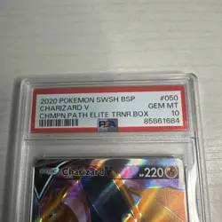 Pokemon 2020 Charizard V SWSH050 Champions Path ETB Promo GEM MINT PSA 10 - Image 3